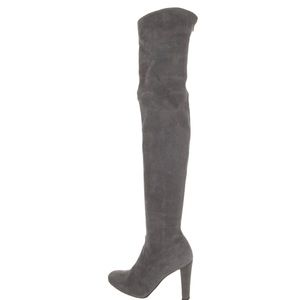 Stuart Weitzman Highland Over-The-Knee Boots in Grey | Size 8